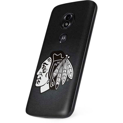 NHL Chicago Blackhawks Black Background Moto E5 Play Skin
